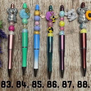 Writing Pen Koala Bee Artisan Beaded Gift Custom Handcrafted Office Stationery